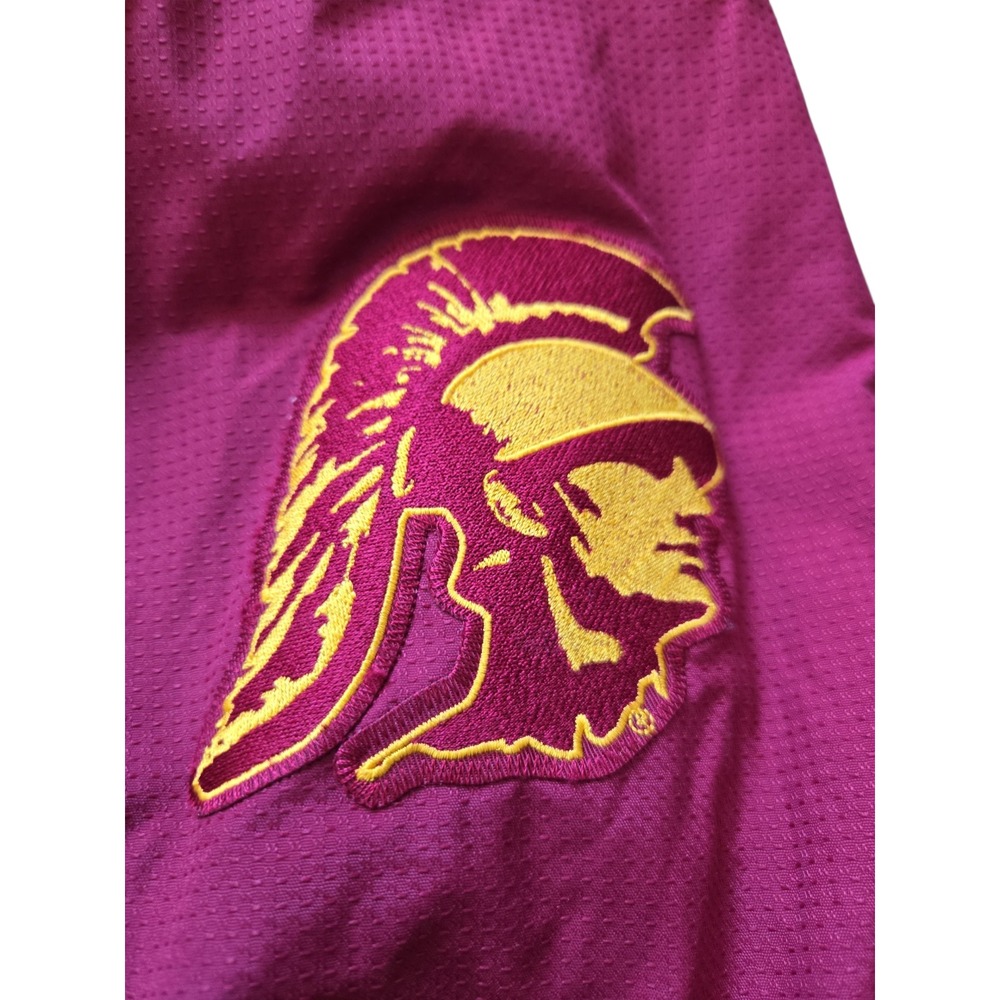 Majestic USC Trojans Bomber Jacket Mens XL Cardinal Gold Full Zip NCAA Vintage - Picture 8 of 16